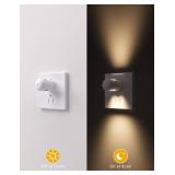GEPLAD 6-Pack LED Night Light Plug-in Wall Outlet Light, Soft White 3000K,Dusk to Dawn Nightlight,Ambient Lighting,Nightlight for Bedroom, Bathroom, Nursery, Hallway, Kitchen - Retail: $8