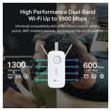 TP-Link AC1900 WiFi Range Extender RE550 | Dual-Band Wireless Repeater Amplifier wGigabit Ethernet Port | Up to 2200 Sq. Ft., 32 Devices | Internet Signal Booster | APP Setup | EasyMesh Compatible - R