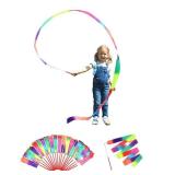 dervea 20 Pack Ribbon Dancing Wands Party Favors for Kids, Rainbow Birthday Decorations, Princess Party Supplies, Girls Party Games, Gymnastics Goody Bag Stuffers (Rainbow) - Retail: $20