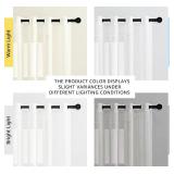NICETOWN White Sheer Linen Curtains for Living Room 84 inch Length 2 Panels Set, Grommet Semi Sheer Privacy with Light Filtering Flax Window Treatments for Bedroom, W52 x L84 - Retail: $16
