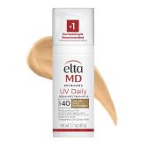 EltaMD UV Daily Tinted SPF 40 Face Sunscreen Moisturizer with Zinc Oxide, Tinted Daily Face Moisturizer with SPF, Sunscreen for Dry Skin,1.7 oz Pump - Retail: $43