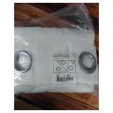 NICETOWN White Sheer Linen Curtains for Living Room 84 inch Length 2 Panels Set, Grommet Semi Sheer Privacy with Light Filtering Flax Window Treatments for Bedroom, W52 x L84 - Retail: $16