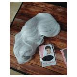 White Bob Wig with Bangs Short Wavy Wig for Women Loose Wavy Shoulder Length Colorful Synthetic Wig for Girl Cosplay Costume Wigs - Retail: $26
