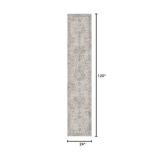GENIMO Runner Rug 2x10 Machine Washable Non Slip Vintage Hallway Runner Rug, Low Pile Lightweight Rugs for Indoor Entryway, Hallway, Kitchen and Corridor, Light Taupe Brown - Retail: $43