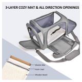Henkelion Cat Carriers Dog Carrier Pet Carrier For Small  Medium Cats Dogs Puppies (Up To 15lbs), TSA Airline Approved Small Dog Carrier Soft Sided, Collapsible Waterproof Travel Puppy Carrier - Grey 