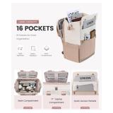 LOVEVOOK 17.3 Inch Laptop Backpack for Women, Large Capacity Travel Backpack with Organizer Bag, Waterproof Carry on Backpack Work Bag with USB Port, Teacher Nurse Backpack Purse, 2PCS - Retail: $58