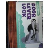 Door Lever Lock (2 Pack)  Prevents Toddlers from Opening Doors  Easy One-Hand Operation for Adults  Durable ABS with 3M Adhesive Backing  No Tools Needed for Install - Retail: $13