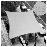 ShadeMart 14ft x 14ft Grey Waterproof Shade Sail Square Rectangle Sun Shade Sail 95percent UV Resistant Canopy Awning Shelter Custom Size Sunshade for Backyard Patio Deck Balcony Pergola Garden - Reta