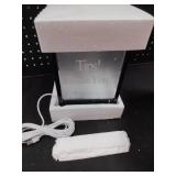 Light Up Acrylic Donation Ballot Box - 20 Colors Changing Tip Jar for Money with Re-mote, Lock, Key and Sign Holder- Raffle Suggestion Comment Vote Ticket Tip Box for Bartender Restaurant Band (USB) -