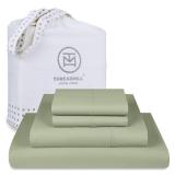 Threadmill Luxury 800 Thread Count Full Size 100percent Cotton Sheets - Sage Green Sateen Weave Bed-Sheets, Better Than Egyptian Cotton, 4 Pc Solid Bed Set, Fits 16\ Deep Pocket - Retail: $87in