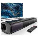 RIOWOIS Sound Bar for Smart TV, Bass Boost and Crisp Vocals,Bluetooth Soundbar for TVPCGamingProjectors,OpticalAUXWall Mount,17inch - Retail: $40