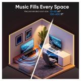 RIOWOIS Sound Bar for Smart TV, Bass Boost and Crisp Vocals,Bluetooth Soundbar for TVPCGamingProjectors,OpticalAUXWall Mount,17inch - Retail: $40