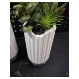 Hollyone Artificial Succulents Plants Set of 2 Faux Succulents 9\ Fake Succulent Plants in Ceramic Pot Succulent Plant for Desk Modern Home Living Room Office Table Shelf Bathroom Decor - Retail: $26i