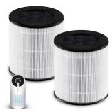 2-pack M02 Replacement Filters for MOOKA M02 Air Purifier - 3 Stages Filtration System (Pre-Filter + H13 True HEPA + Activated Carbon)