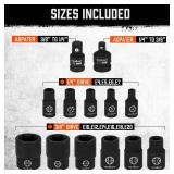 HORUSDY E-Torx Socket Set 13-Piece External Socket Set | 11-Piece Female E-Torx Sockets (E4-E20) Star Socket Set | 2-Piece Impact Socket Adapter Set - Retail: $9