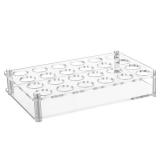 HOBBIESAY 24 Hole Acrylic Shot Glass Holder 1.18 inch Hole Tequila Glasses Cup Rack Shot Glass Serving Whiskey Shots Glasses Base with Iron Fitting for Party Bar Club Family Gathering Collection - Ret