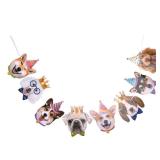 Light Autumn Dog Birthday Banner - Pet Party Supplies Multicolor - Theme Birthday Decorations - Puppy Party Decorations - Decoration for All Dog Lovers - 4.8 x 5.9 Inch for Each of The 8 Dogs