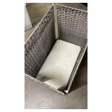 Gray Wicker Cat House with Cushion (missing screws) - Retail: $45