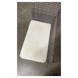 Gray Wicker Cat House with Cushion (missing screws) - Retail: $45