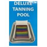 Rukala Deluxe Rainbow Tanning Pool Float with Electric Pump - Retail: $35