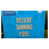 Rukala Deluxe Rainbow Tanning Pool Float with Electric Pump - Retail: $35
