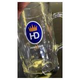 Howie Eatz Large Glass Beer Mug with Crown Logo - Retail: $8