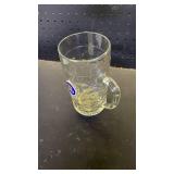Howie Eatz Large Glass Beer Mug with Crown Logo - Retail: $8