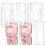 Wowangce 6 Pcs Clear Figure Display Bag Protective Cover Figures Storage Clear Bag Keychain Protective Case Dustproof Collectibles Case for Dolls - Retail: $9