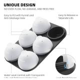 HONYAO Whiskey Ice Ball Mold - 1.8 Inch Silicone Maker With Individual Lid for Easy Fill and Release - 5 Round Sphere Molds for Cocktails and Bourbon - Retail: $13