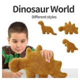 Isaacalyx Dino Nugget Pillow, 18 inch Soft Dinosaur Chicken Nuggets Pillow for Birthday Gifts, Dinosaur Theme Party Decorations (Stegosaurus, Small) - Retail: $14