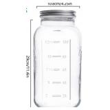 eleganttime 128 oz Mason Jars Extra Wide Mouth 1 Pack, 1 Gallon Glass Large Jars with Airtight Lid, Safe for Food Storage,Curing, Fermentation and Preservation(Not standard wide mouth) - Retail: $28