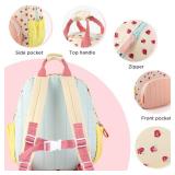 GAGAKU Toddler Backpack for Girls - Kids Mini Bag 2-6 years old Cartoon Breathable Comfortable Preschool Daypack for School Travel - Pink Strawberry - Retail: $19