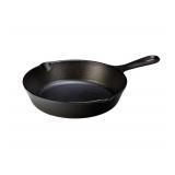 Lodge 8 Inch Cast Iron Pre-Seasoned Skillet  Signature Teardrop Handle - Use in the Oven, on the Stove, on the Grill, or Over a Campfire, Black - Retail: $18