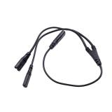 CableOrigin 2ft C8 to Dual C7 Y Split AC Power Cable Cord 1 in 2 Out Plug Connector - Retail: $10