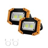 Tekstap LED Work Light Rechargeable, 30W 2000LM Portable Waterproof Rechargeable Work Lights with Stand, Battery Powered COB Flood Lights for Power Ouage Emergency Outdoor Camping Garage - Retail: $30
