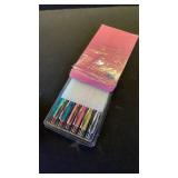 U-RIGHT Cute Retractable Ballpoint Pens for Women Girls, Fancy Decorative Glitter Body, Medium Point Black Ink, Smooth Colored Gifts, 6 Pack - Retail: $9