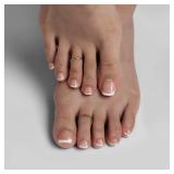BTArtbox Press on Toenails Short, White French Tips Press on Toe Nails Square, Light Weight and Fit Perfectly Glazed Glue On Toenails with Glue, Fake Toe nails in 16 Sizes- 32 Kit, Hope Hope - Retail: