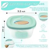 Leak-Proof Baby Food Storage Containers 12-Pack - 4oz BPA-Free Freezer and Microwave Safe Food Jars with Airtight Lids for Infants, Travel, Nurseries - Retail: $20