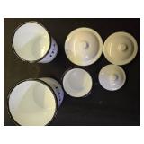 Creative Co-Op Metal Containers with Lids, Coffee, Tea, Sugar (Set of 3 SizesDesigns) - Retail: $15