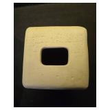 Natural Travertine Textures Tissue Box Cover Square for Home Decor,Resin Heavy Tissue Box Holder for Bathroom Countertop,Tabletop,Bedside Table,Office (Handmade of Resin) - Retail: $30