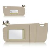 Sun Visor with Light for Toyota Camry 2007-2011 with Sunroof, Left Driver Side Beige Sunvisor Replace 74320-06800-B0 - Retail: $23