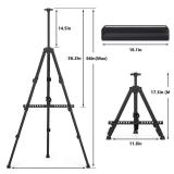 Easel Stand for Sign, Hemndic 66\ Easels Stand for Painting Heavy Duty, Portable Travel Easel for Display (2 Pack) - Retail: $32in