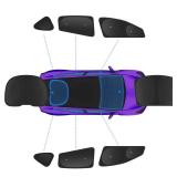 TSLDRV 2025 Upgrade Window Sunshade with Sucks for Tesla Model Y Juniper 2025-2020 [No-GapSag-Free] Windshield Sunshade Heat Insulation Privacy Shade for Tesla Model Y Accessories 2025-2020 Black - Re