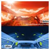 TSLDRV 2025 Upgrade Window Sunshade with Sucks for Tesla Model Y Juniper 2025-2020 [No-GapSag-Free] Windshield Sunshade Heat Insulation Privacy Shade for Tesla Model Y Accessories 2025-2020 Black - Re