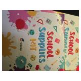 Gilprop 2 Sets School Supply Kit 97 Pcs Per Set Back to School Essentials Bundle Pencils Scissors Glue Highlighter Marker Pen Notebook Eraser Sharpener Calculator Stapler for Middle High Students - Re
