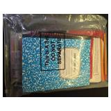 Gilprop 2 Sets School Supply Kit 97 Pcs Per Set Back to School Essentials Bundle Pencils Scissors Glue Highlighter Marker Pen Notebook Eraser Sharpener Calculator Stapler for Middle High Students - Re