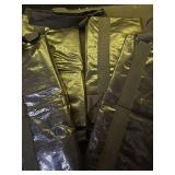 12 Pack Extra Heavy Duty Large Moving Bags with Strong Zipper and Comfortable Handles, Sturdy and Durable Clothes Storage Bags Totes Bins, Packing Moving Boxes for College Supplies, Black - Retail: $5