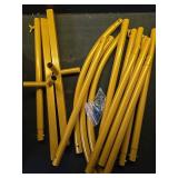 6FT Wedding Arch Backdrop Stand and Beige Arch Cover, Beige Spandex Fitted Backdrop Cover and Gold Wedding Arch Frame for Birthday Party Wedding Ceremony Bridal Baby Shower, Parties Decoration. - Reta