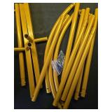 6FT Wedding Arch Backdrop Stand and Beige Arch Cover, Beige Spandex Fitted Backdrop Cover and Gold Wedding Arch Frame for Birthday Party Wedding Ceremony Bridal Baby Shower, Parties Decoration. - Reta