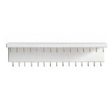 SANY DAYO HOME Jewelry Organizer with 30 Hooks and Cosmetics Shelf, 15 x 3 x 4 inches Wall Mounted Rustic Pine Wood Holder for Necklaces and Bracelets, Suitable for Kids and Adults (Retro White) - Ret
